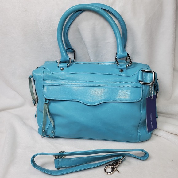 Rebecca Minkoff Handbags - Rebecca Minkoff Mini MAB Purse Satchel Handbag Peacock Blue Leather Crossbody